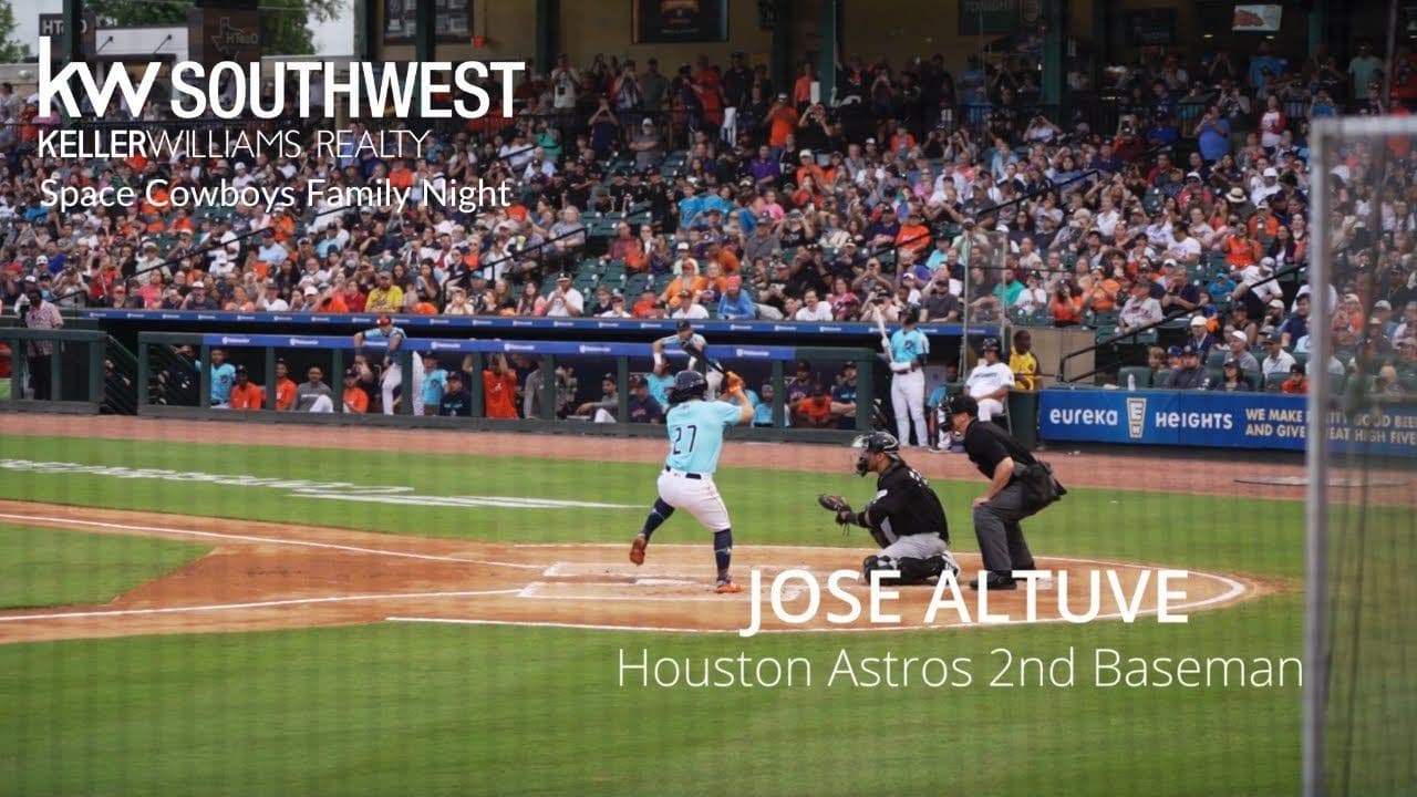 KW Southwest Space Cowboys Family Night – Jose Altuve at the game (Video)